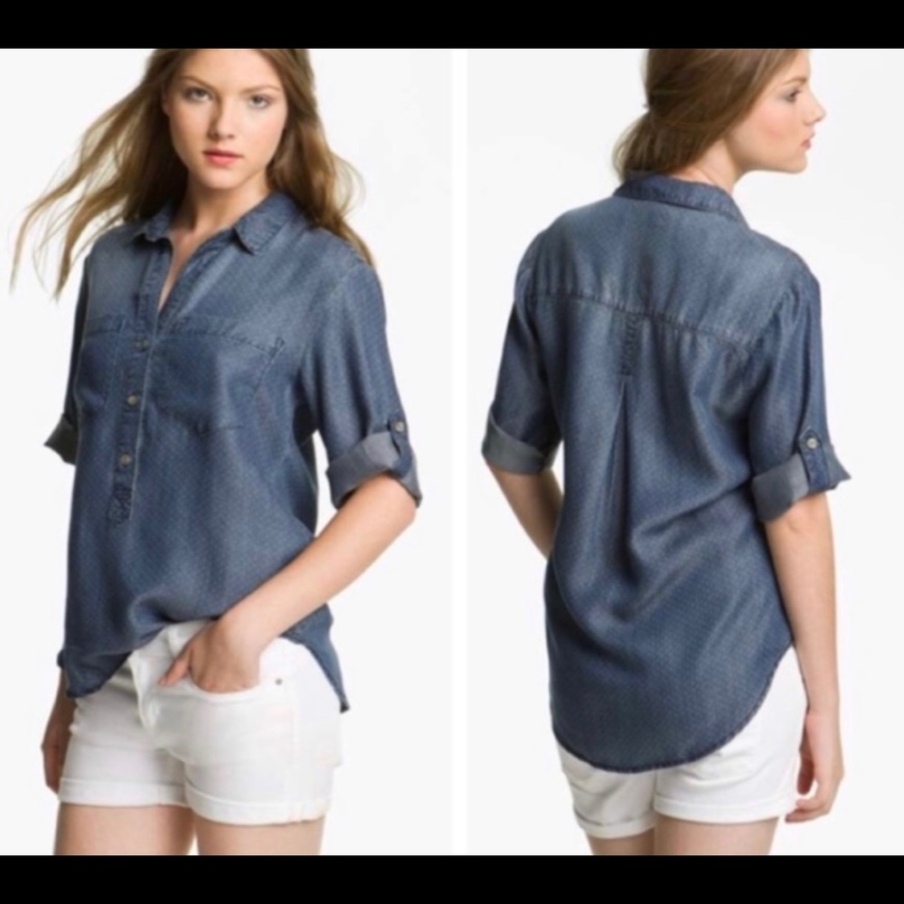 Bella Dahl chambray shirt size L
